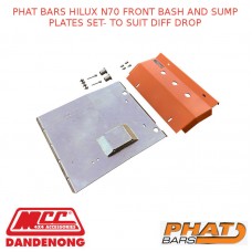 PHAT BARS HILUX N70 FRONT BASH AND SUMP PLATES SET- TO FITS DIFF DROP